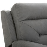 Close up detail image of Kuka Grey Fabric Reclining Armchair