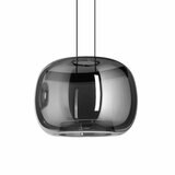 EGLO Hortunas Linear Pendant Refined Smoked Black Glass 4-Light Pendant