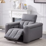 Dallas Grey Leather Power Recliner Armchair Dallas Grey Leather Power Recliner Armchair