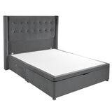 Silentnight half ottoman divan with conti drawer in charcoal