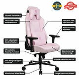 Arozzi Vernazza SuperSoft™ Fabric Gaming Chair, Pink Arozzi Vernazza SuperSoft™ Fabric Gaming Chair, Pink