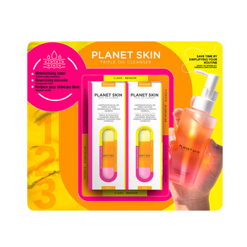 Planet Skin Triple Oil Cleanser, 2 x 150ml