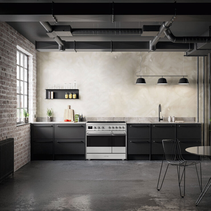Smeg C92IMX9 90cm Concert Electric Induction Range Cooker, A Rated in Stainless Steel