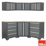 Hilka 7 Piece Garage Corner Cabinet Set
