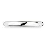 2.5mm Basic Light Court Wedding band. Platinum