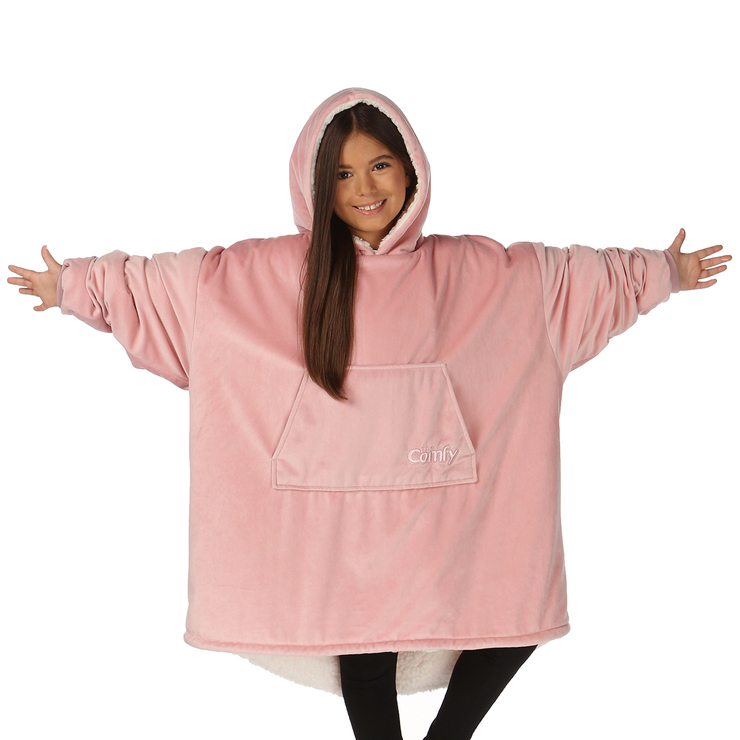The Comfy Oversized Children's Hoody, Pink | Costco UK