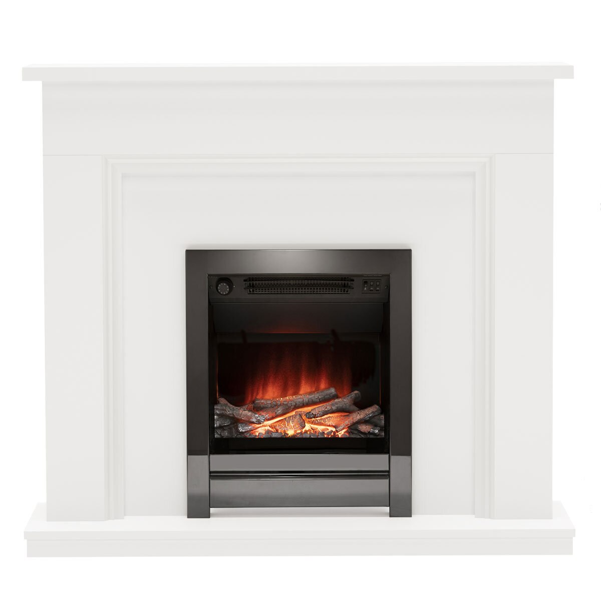 Flare Lansing Electric Fireplace Suite in White, 2kW | Co...