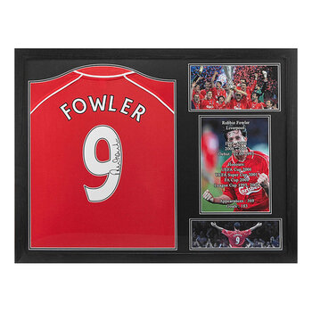 Robbie Fowler Signed Framed Liverpool Shirt