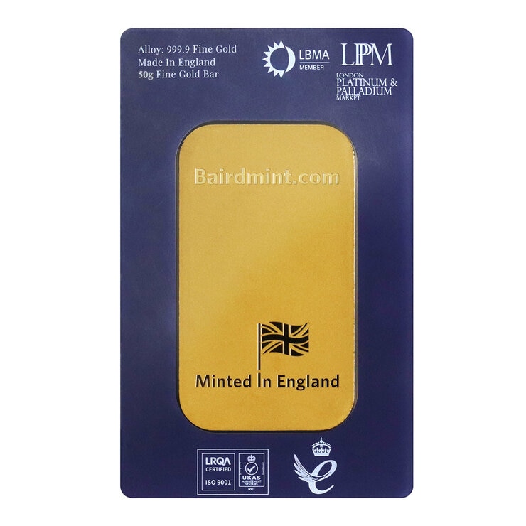 50g Gold Minted Bar