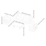 SunVilla Aldous 4 Piece Deep Seating Patio Set + Cover