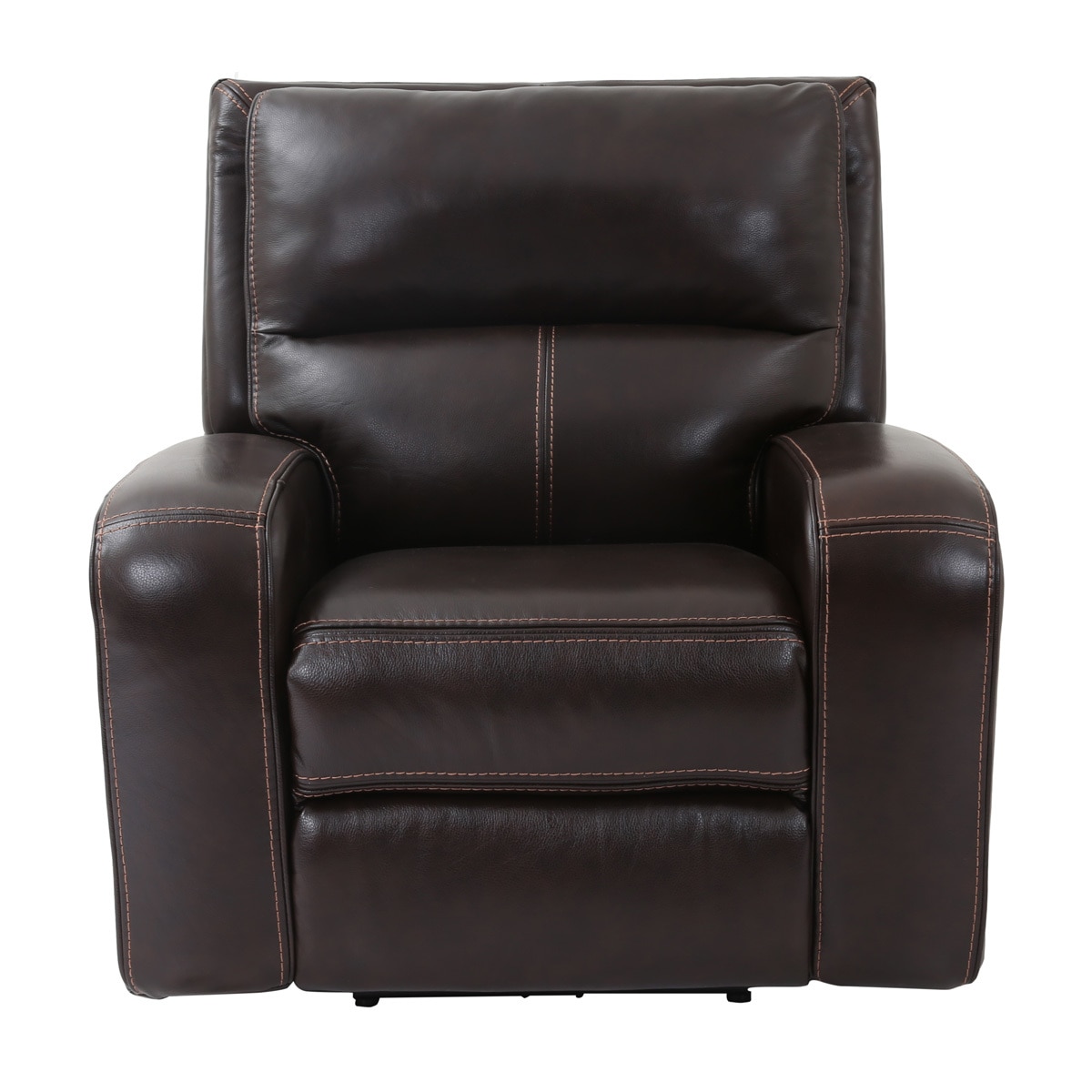 Zach Brown Leather Power Recliner Armchair Costco UK