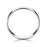 5.0mm Basic Light Court Wedding band. Platinum