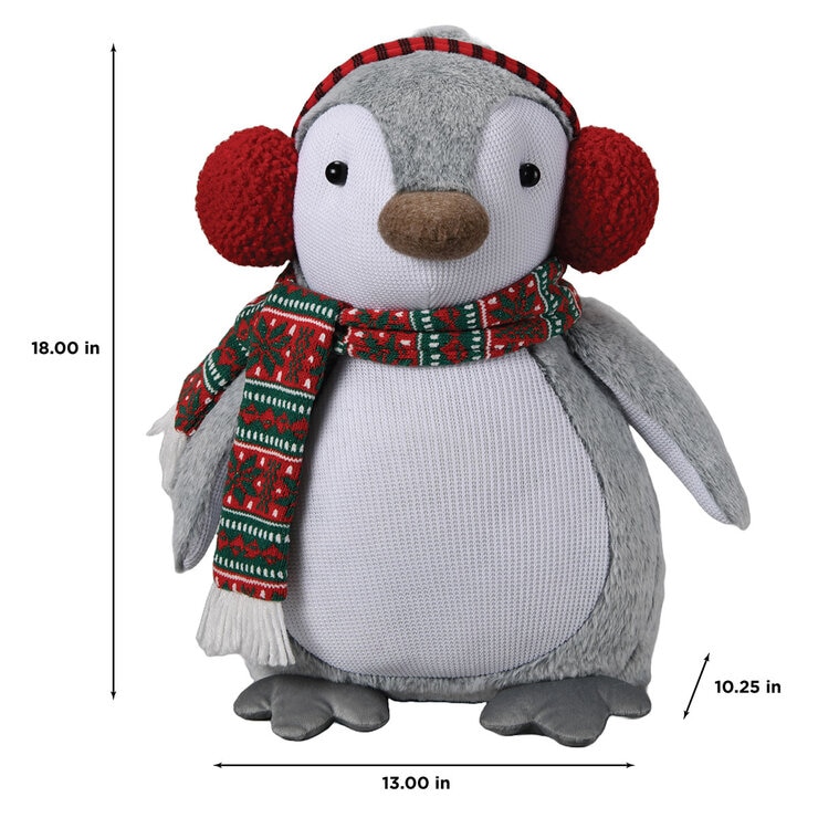 Plush Holiday Penguins - Set of 3