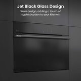 Hisense Hi8 BlackLine BIM4AH8UKWF Built In Electric Single Oven with Microwave, in Jet Black