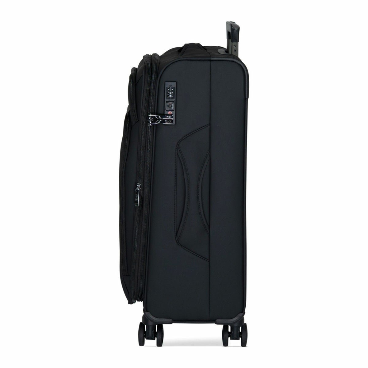 Rock Vitality Softshell Suitcase 4pc set in Black Rock Vitality Softshell Suitcase 4pc set in Black