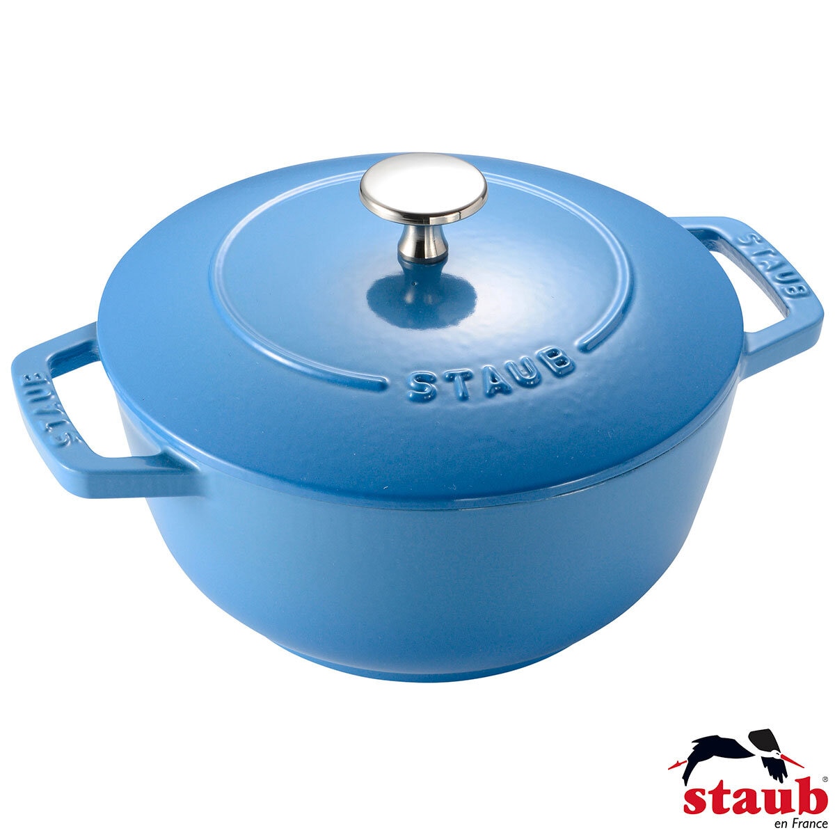 Staub 18cm Cast Iron French Oven, Ice Blue