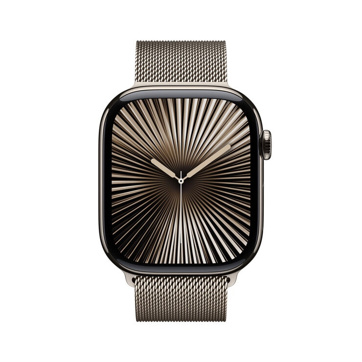 Buy Apple Watch Series 10 + Cellular, 46mm Natural Titanium Case with Natural Milanese Loop S/M, MC7Q4QA/A at costco.co.uk