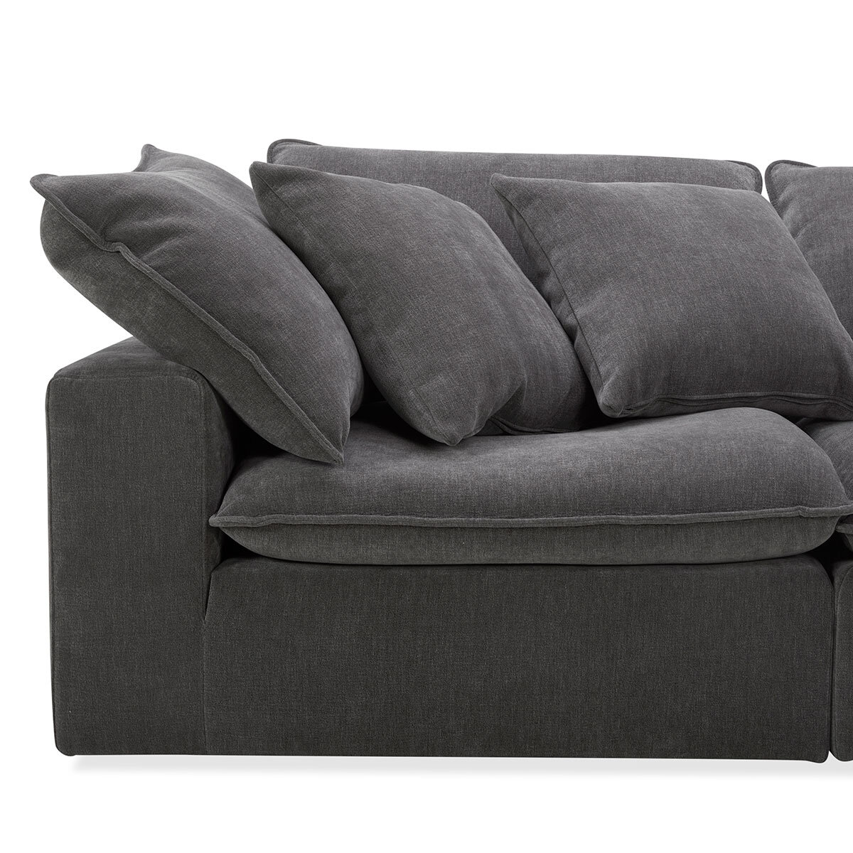 Aiden & Ivy Serene Modular Sofa in Dark Grey