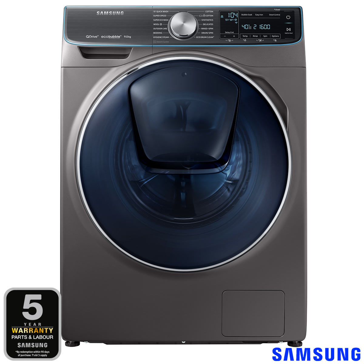Samsung WW90M761NOO/EU, 9kg, 1600rpm QuickDrive Washing Machine A+++-40% Rated in Graphite