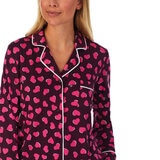 close up collar of PJ set