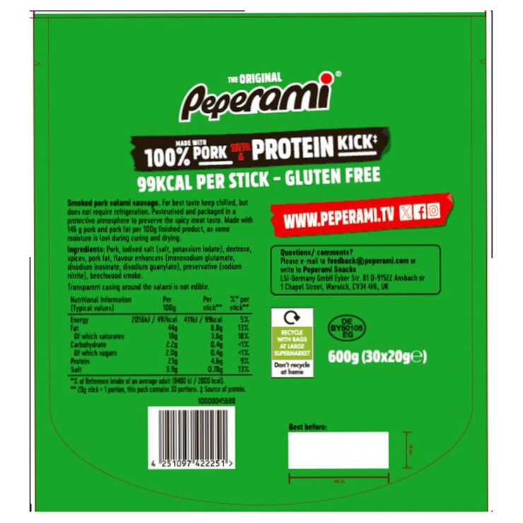 Peperami Original, 30 x 20g