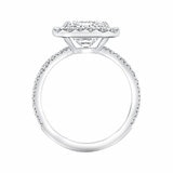 5.81ctw Emerald Cut Diamond Halo Ring, Platinum