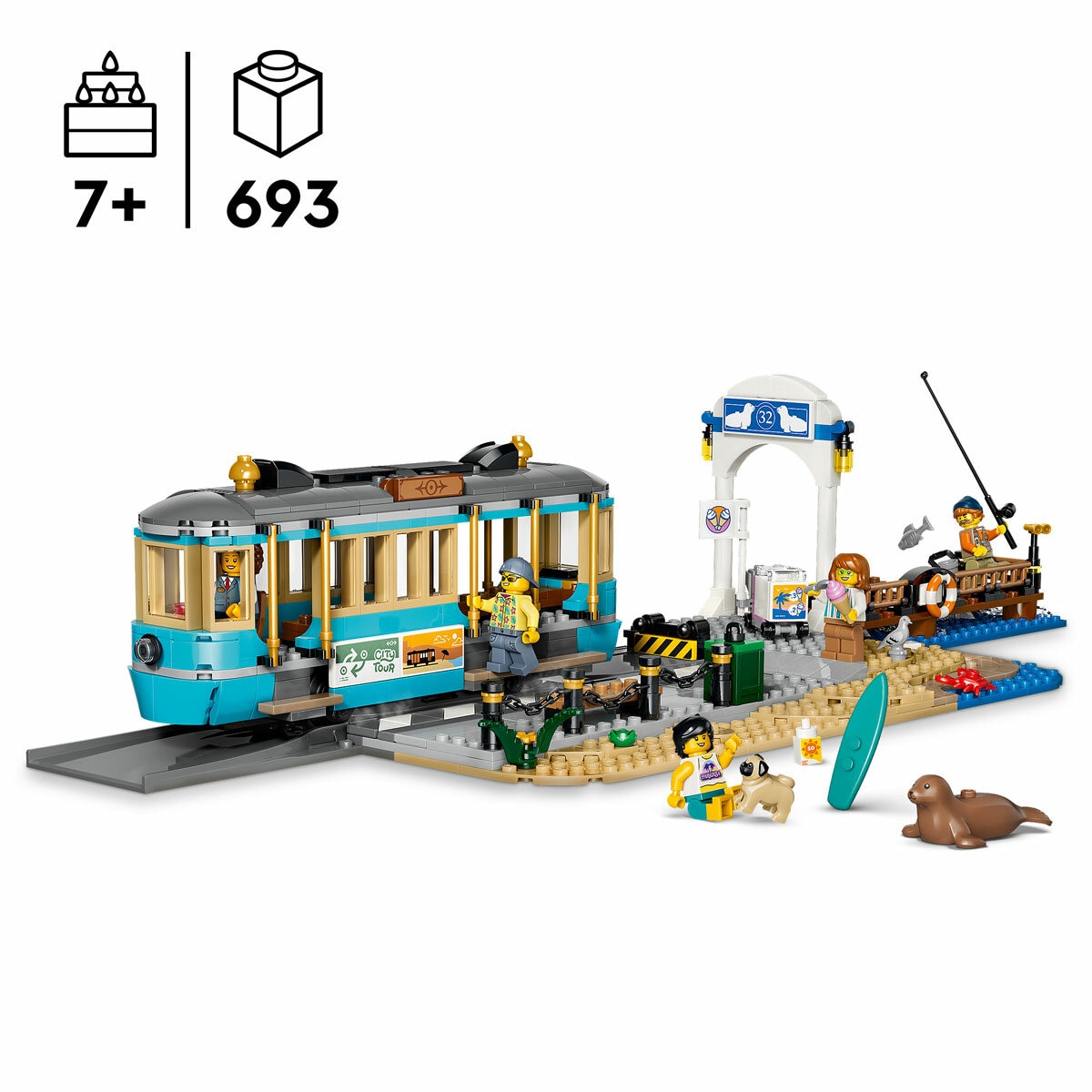 LEGO City Classic Beach Streetcar - Model 60506 (7+ Years) LEGO City Classic Beach Streetcar - Model 60506 (7+ Years)