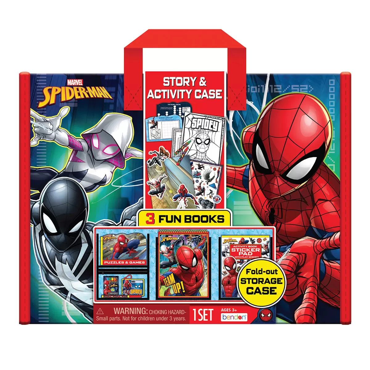 Story Books & Activity Case in 5 Options: Barbie, Spiderman, Star Wars, Marvel or Disney Princess