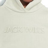 Jack Wills Ladies Embossed Logo Hoody in Beige