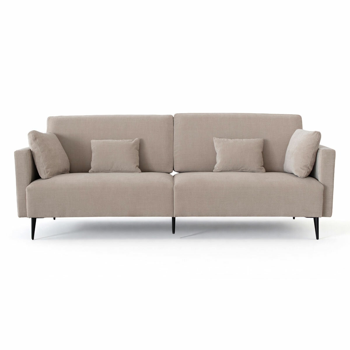 Monroe Beige Fabric 4 Seater Sofa