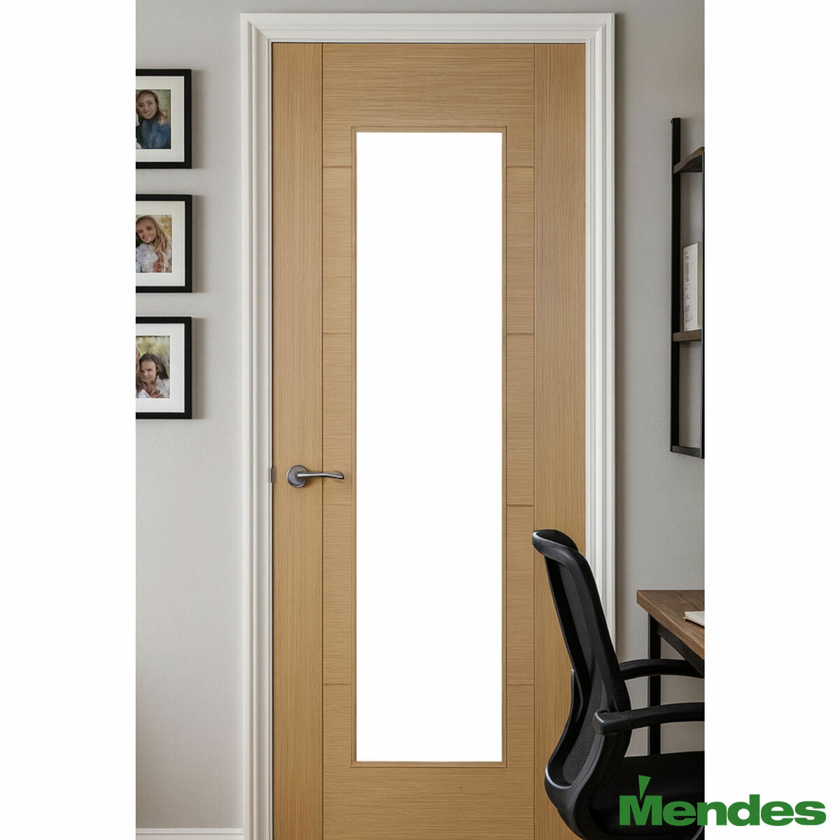 Mendes Internal Prefinished Internal Door - Oak Cotsworld Glazed in 3 Sizes