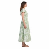 Dalia Ladies Tiered Maxi Dress in Green