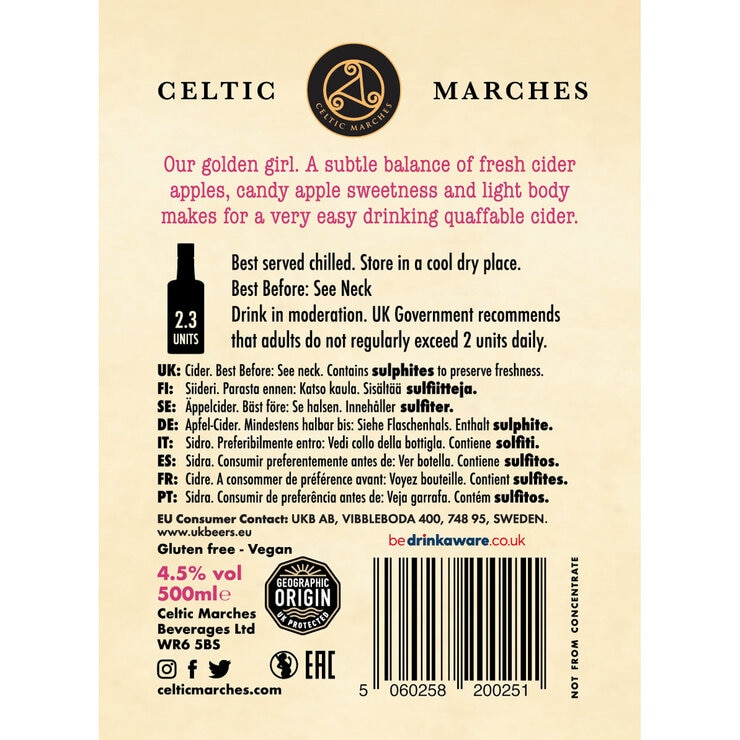 Celtic Marches Apple Cider 3 x 500ml x 3 Gift Packs