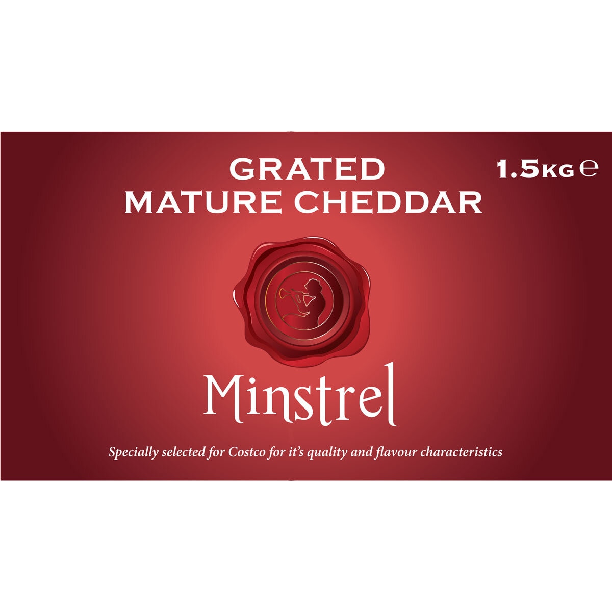 Minstrel Grated Mature Cheddar, 1.5kg