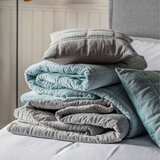 Gallery Quilted Cotton Velvet Bedspread Grey