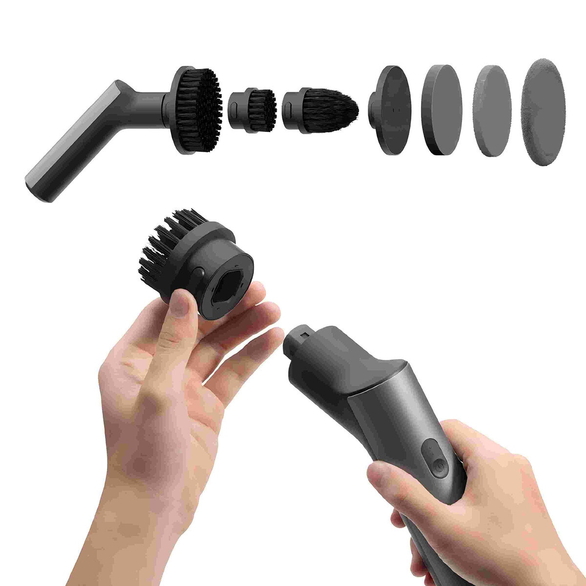 HOTO Cordless Spin Scrubber with 6 Brush Heads HOTO Cordless Spin Scrubber with 6 Brush Heads