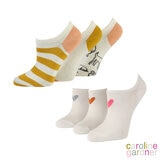 Caroline Gardner Ladies Trainer Sock 6 Pack in White