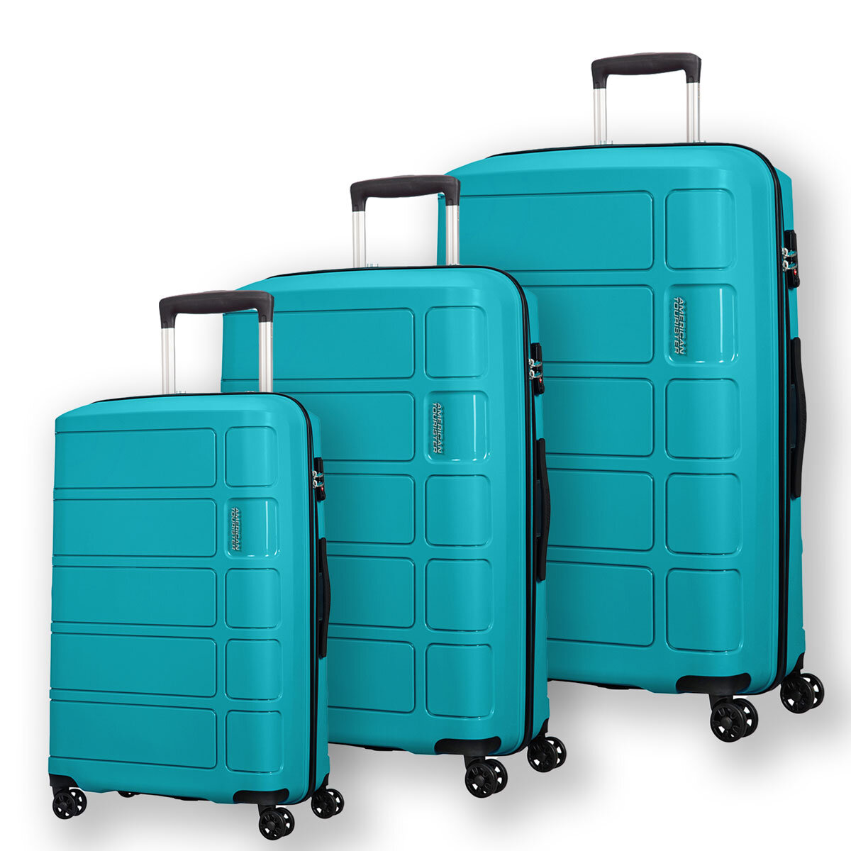 Forbandet kærtegn dine American Tourister Summer Splash 3 Piece Hardside Luggage Set in 4 Colours