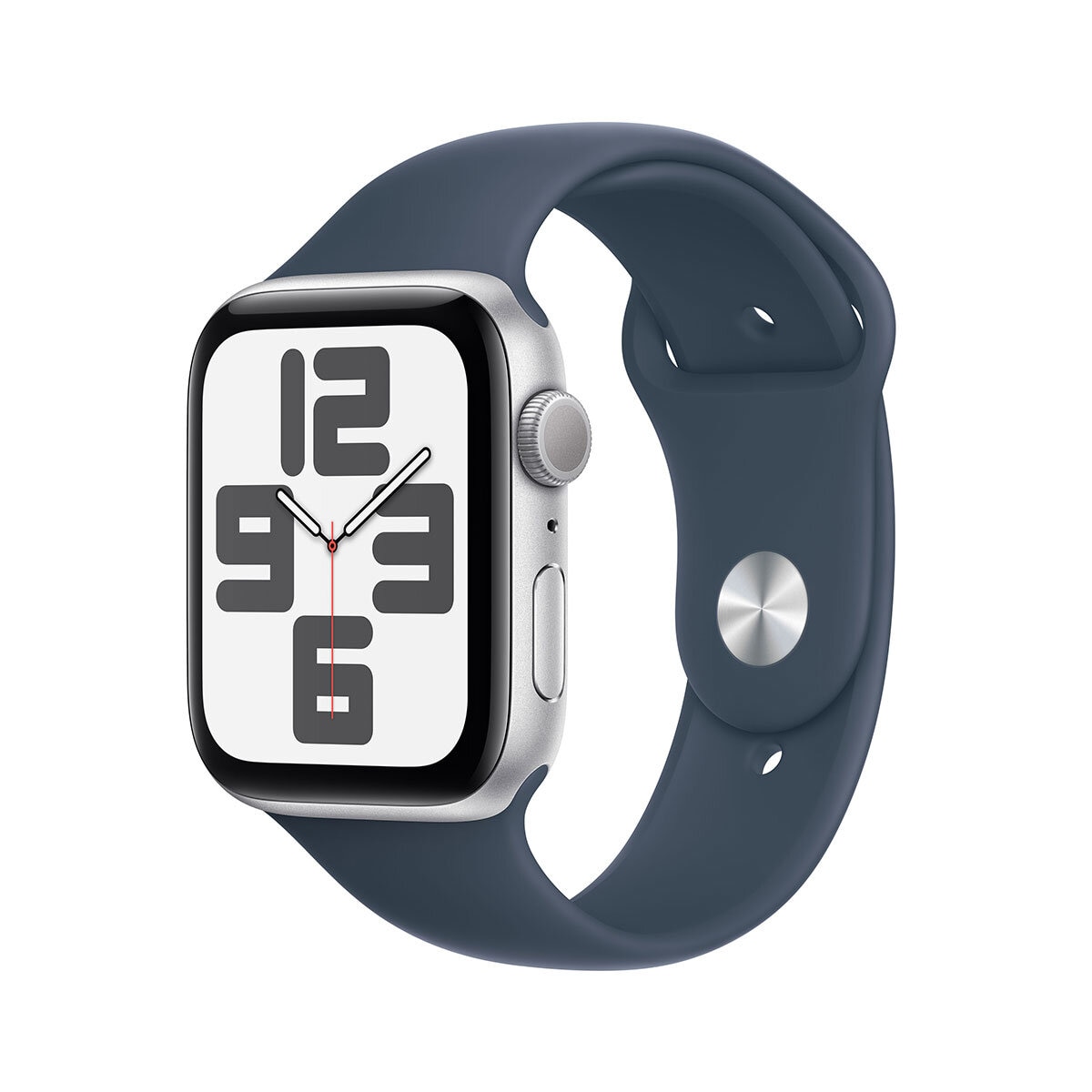 BuyApple Watch SE GPS, 44mm Silver Aluminium Case with Storm Blue Sport Band M/L, MREE3QA/A @costco.co.uk