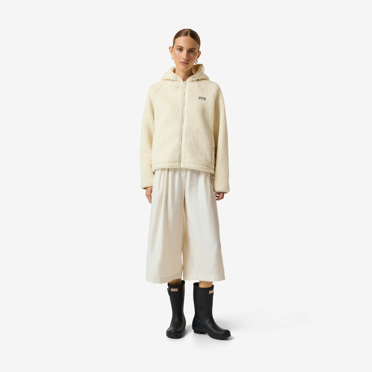 Hunter Women's Highland Hooded Fleece in Ivory Hunter Women's Highland Hooded Fleece in Ivory