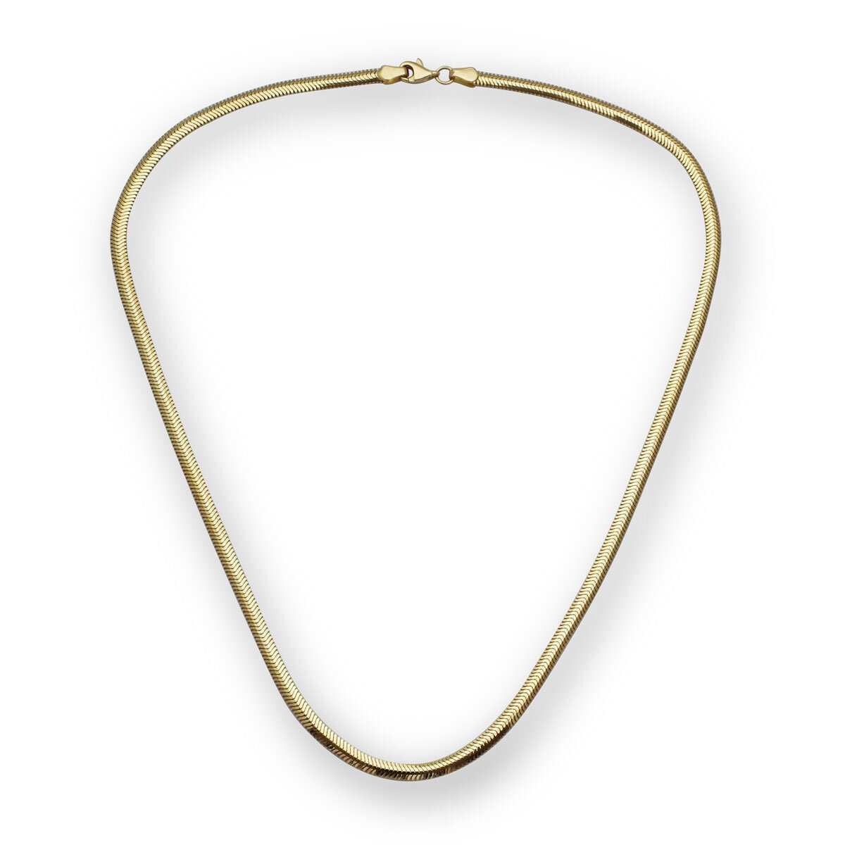 14ct Yellow Gold Herringbone Chain Necklace