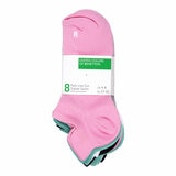 United Colors of Benetton Ladies Trainer Sock 8 Pack in Green