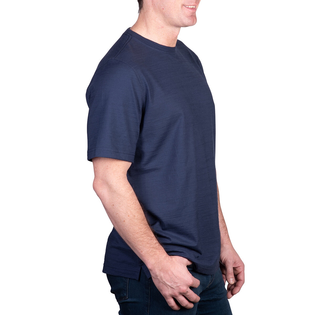 Kirkland Signature Men's Pima Cotton Slub Tee in Navy