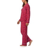 DKNY Notch Collar Pyjama Set in Red Print