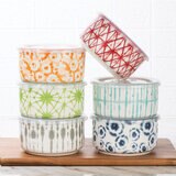 Signature Housewares 6 Piece Storage Bowls Set with Vented Microwavable Lids