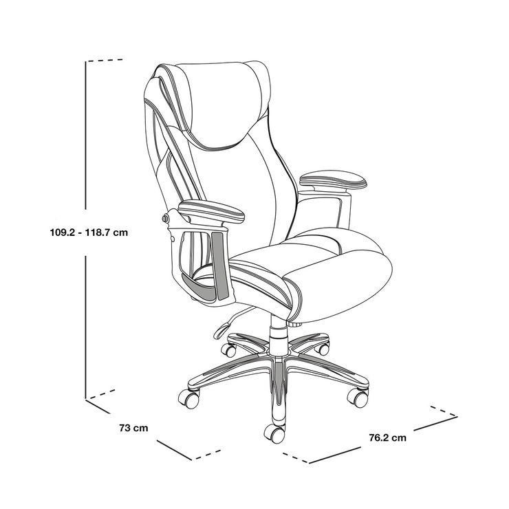 True Innovations Black Leather Executive Office Chair | Costco UK