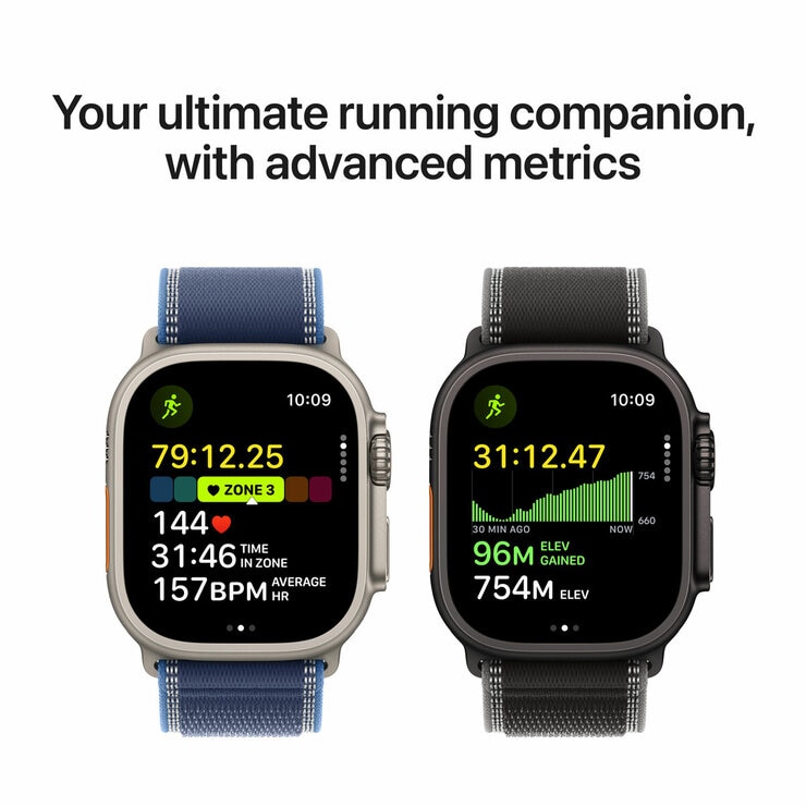 Buy Apple Watch Ultra 3 GPS + Cellular, 49mm Natural Titanium Case with Anchor Blue Ocean Band, MEWH4DH/A at costco.co.uk