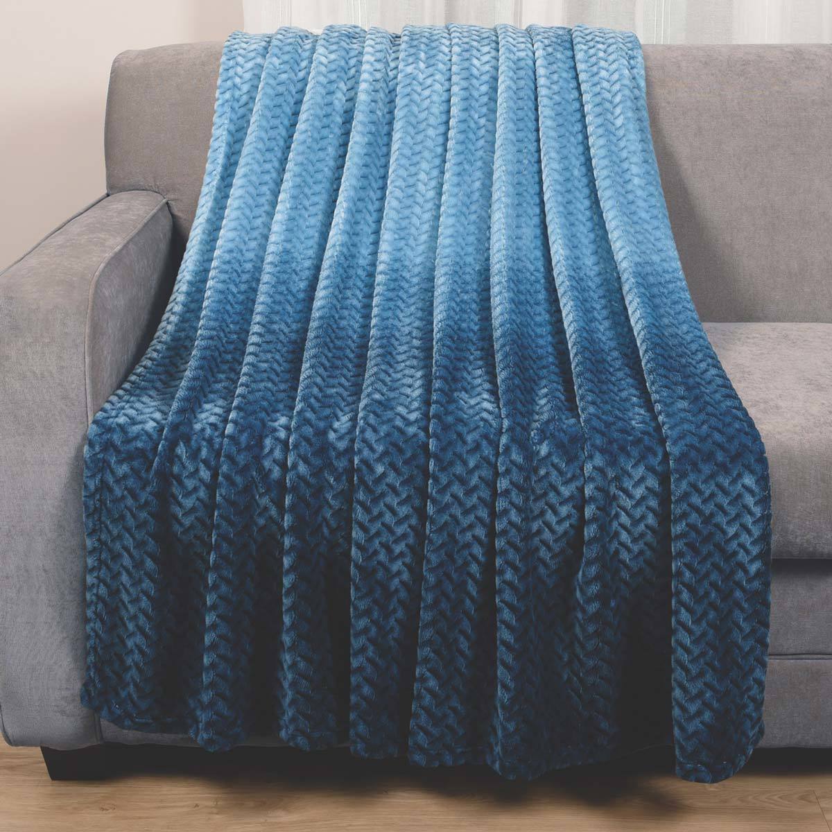 Life Comfort Ombre Jacquard Throw in 4 Colours, 152 x 177 cm Costco UK