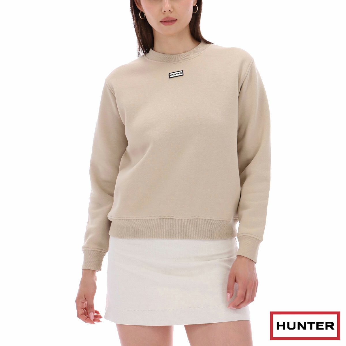 Hunter Women's Crewneck Sweater in Beige