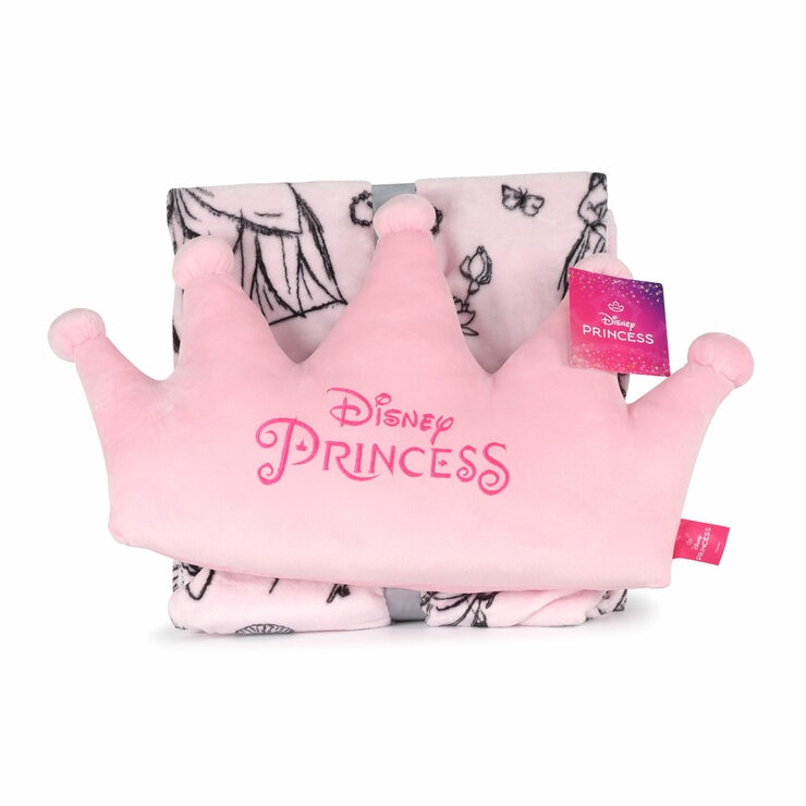 Disney Character Princess Blanket & Nogginz Cushion Set